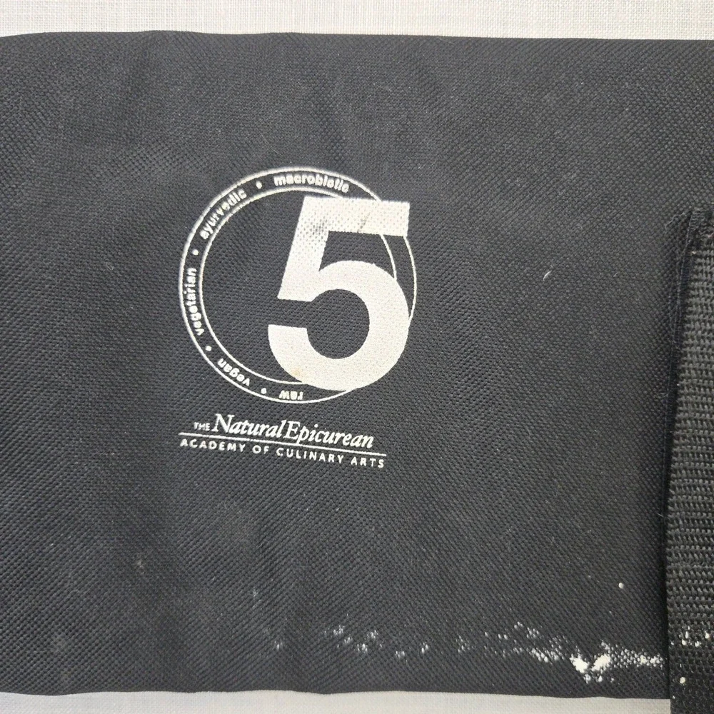 Mercer Chef Knife Roll Bag Culinary Case Paint Stains Blk Shoulder Strap Pockets